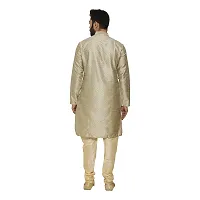 Great Person Choice Traditional Dress for Men Kurta Pajama Set Ethnic Wear for Men Silk Kurta Pajama Kurta Pajami,Pista Golden,2XL(254N)-thumb4