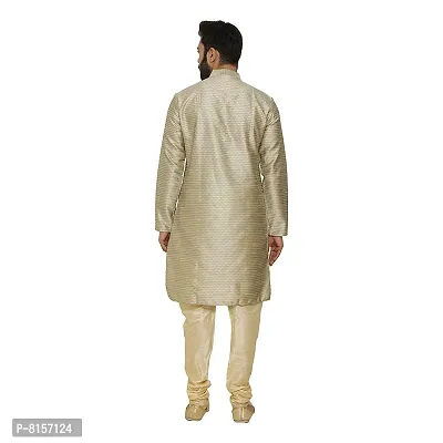 Great Person Choice Traditional Dress for Men Kurta Pajama Set Ethnic Wear for Men Silk Kurta Pajama Kurta Pajami,Pista Golden,2XL(254N)-thumb5