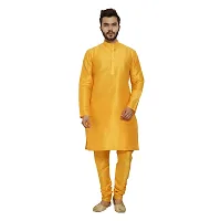 Great Person Choice Men's Regular Banarasi Dupion Silk Blended Kurta and Pajama for Weddings, Parties-thumb1