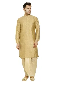 Great Person Choice Ethnic Wear for Mens Dhoti Kurta Set Traditional Dress for Men Fashion Wear-thumb1
