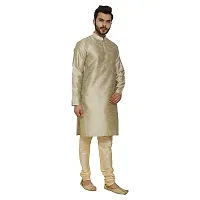 Great Person Choice Traditional Dress for Men Kurta Pajama Set Ethnic Wear for Men Silk Kurta Pajama Kurta Pajami,Pista Golden,2XL(254N)-thumb2