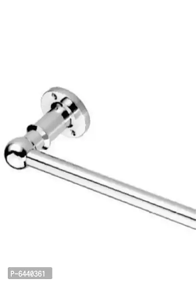 TARZAN TOWEL ROD/TOWEL HOLDER/TOWEL STAND/TOWEL HANGER/TOWEL RACK/TOWEL BAR/TOWEL RING (CHROME FINISHED) 24 INCHES (2 FEET) silver Towel Holder  (White Metal, Stainless Steel)-thumb2