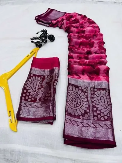 Stylish Art Silk Saree with Blouse Piece