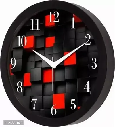 Stylish Plastic Analog Wall Clock-thumb0