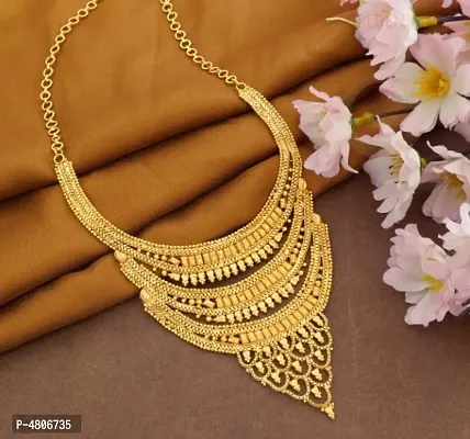 Trendy Metal Gold Plated Necklace for Women-thumb0