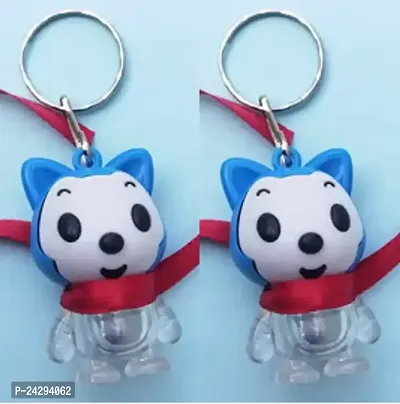 Cute Panda Lighting Keychain With Charm and Strap Key Chains For Boys And Girls( Set Of 2)
