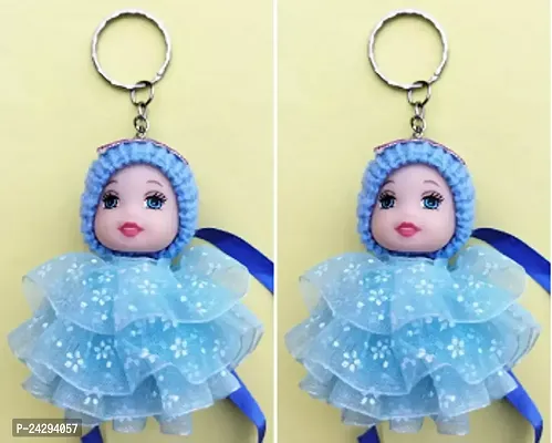 Cute Small Toy 3D Attractive Baby Doll Keychain For Boys And Girls(Pack Of 2)-thumb0
