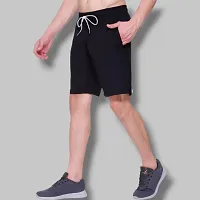 Classic Polyester Solid Shorts For Men-thumb3