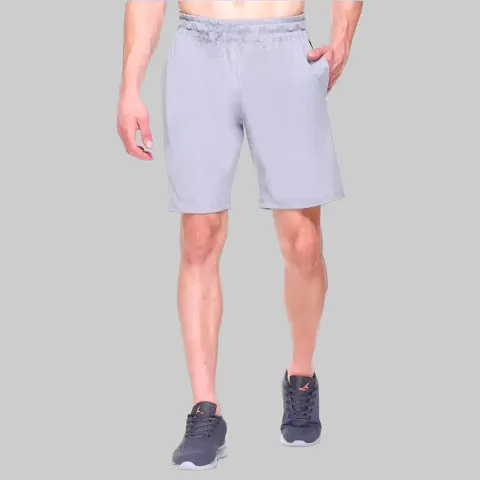 Classic Polyester Solid Shorts For Men