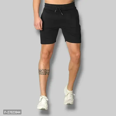 Classic Polyester Solid Shorts For Men