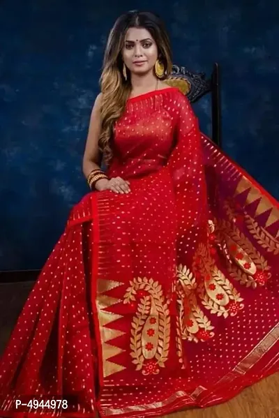 Beautiful Cotton Silk Saree without Blouse piece-thumb0