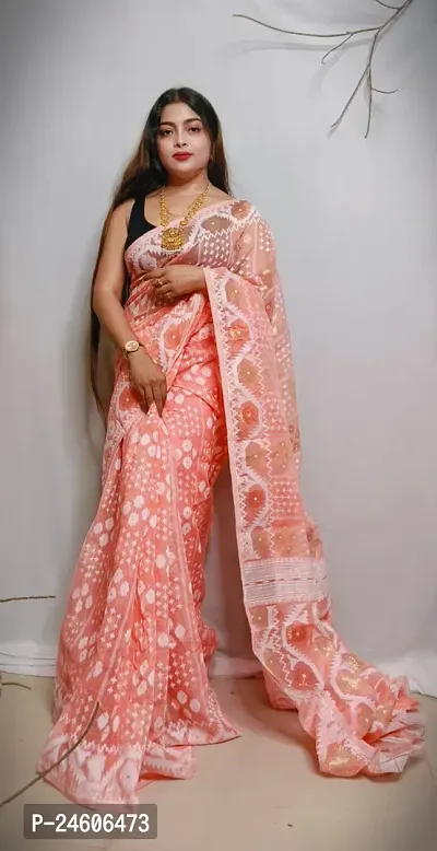 Classic Cotton Silk Saree without Blouse piece For Women