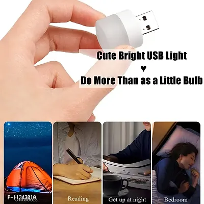 USB Night Light Mini LED Light Night for Kids Natural White LED Compact Small Night Lights for Kids Baby Adults Bedroom Bathroom Nursery Hallway Kitchen,Outdoor USB Light Bulb (White, Pack of 4)-thumb4