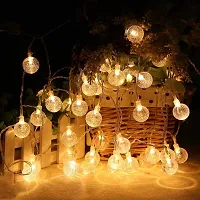 BlackCherry 16 LED Crystal Ball String Lights for Home Decoration Party Festival Diwali Christmas (WarmWhite 4M)-thumb2