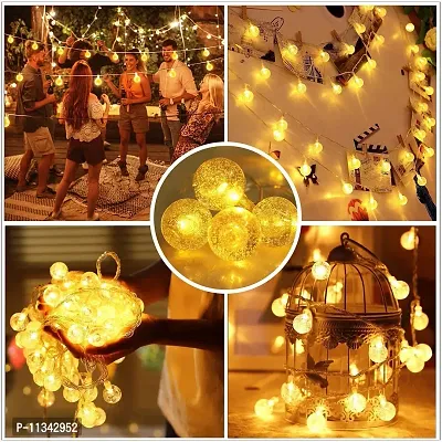 BlackCherry 16 LED Crystal Ball String Lights for Home Decoration Party Festival Diwali Christmas (WarmWhite 4M)-thumb5