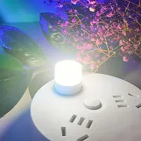 Sprqcart USB Night Light Mini LED Light LED Compact Small Night Lights for Kids Baby Adults Bedroom Bathroom Nursery Hallway Kitchen,Outdoor USB Light Bulb (White, Pack of 2)-thumb1