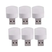 USB Night Light Mini LED Light Night for Kids Natural White LED Compact Small Night Lights for Kids Baby Adults Bedroom Bathroom Nursery Hallway Kitchen,Outdoor USB Light Bulb (White, Pack of 6)-thumb1