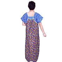 Women's Cotton Printed Maxi Night Gown-thumb1