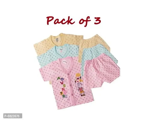 Multicolor Cotton T Shirt and Pyjama Pack of 3-thumb0