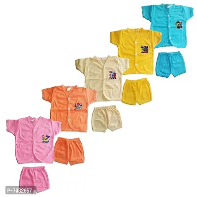 Multicolor Cotton T Shirt and Shorts Pack of 5-thumb0