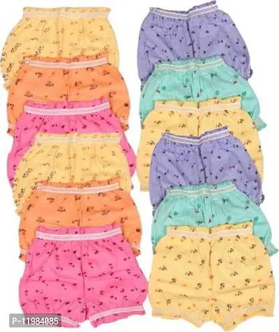 CASTLEY  Printed Bloomers for Baby Boys and Girls Comfortable  Regular Fit Brief Bloomers for Kids Combo Pack of 12, Multicolor --thumb0