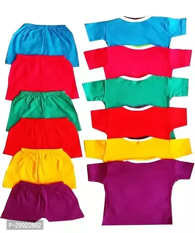 Trendy Multicoloured Cotton Printed T-shirts With Shorts For Kids Pack Of 6-thumb2