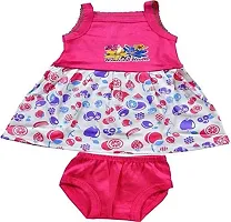 Trendy Multicoloured Cotton Frock and Short Set for Baby Girls Combo of 5-thumb1