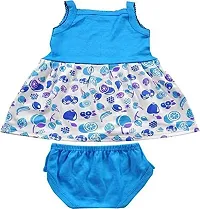 Trendy Multicoloured Cotton Frock and Short Set for Baby Girls Combo of 5-thumb2