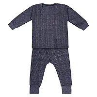 Unisex Kids Winter Wear Fleece Front Open Thermal Innerwear (Set of 3)-thumb1