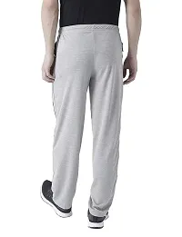 Stylish Grey Cotton Blend Solid Regular Track Pants For Men-thumb1