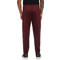 Stylish Maroon Cotton Blend Solid Regular Track Pants For Men-thumb1