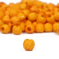 FYNX 10 mm Plastic ( Mustard Yellow ) Rose Beads for Macrame , Jewelry Making, Bracelets, Necklaces, Home D?cor and All DIY Crafts Projects (Approx : 115 Pcs)-thumb3