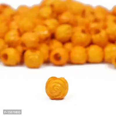 FYNX 10 mm Plastic ( Mustard Yellow ) Rose Beads for Macrame , Jewelry Making, Bracelets, Necklaces, Home D?cor and All DIY Crafts Projects (Approx : 115 Pcs)-thumb4