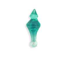 FYNX ( 100 Pcs) Crystal GADA Beads, Single Bell, Macrame Latkan, Hanging Bells ( Sea Green )-thumb2