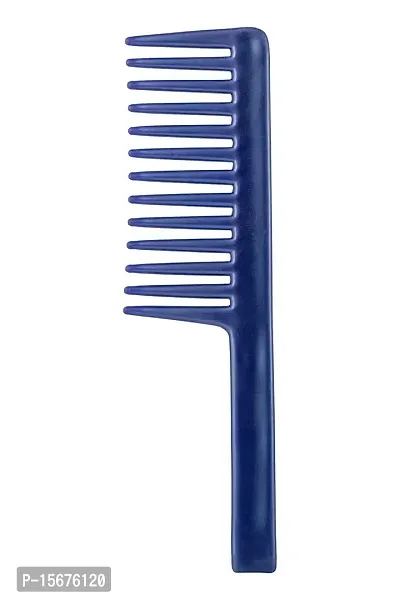 FYNX Shampoo Comb With Wide Teeth Shower Comb For Curly Wavy Messy Hair Unisex Detangling Comb for Men and Women. Pack of 1-BLUE (Color may vary, As per stock)-thumb0