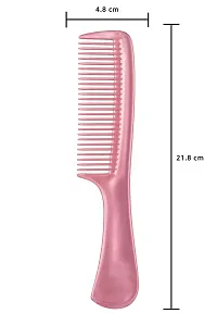 FYNX Grooming 1 Handle Comb And 1 Wide Teeth Shampoo Comb For All Purpose Hair Combs for Men and Women, Set of 2pcs Pack of -1 (Pink) (Color may vary, As per stock)-thumb4