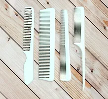 FYNX Set of 4 Professional Hair Cutting  Styling Comb Kit - Color May Vary As per Stock. (WHITE)-thumb1