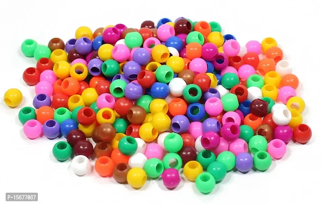 FYNX Assorted Color Round Beads for Macrame , Jewelry Making, Arts  Crafts, Ornaments, Key Chains Home Decor  DIY Projects Aproxx : ( 200 Pcs )