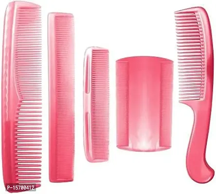 FYNX 4PCS + Lice Comb Hair Stylists Professional Styling Comb Set Variety Pack Great for All Hair Types  Styles( Color May Vary)