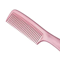 FYNX Grooming 1 Handle Comb And 1 Wide Teeth Shampoo Comb For All Purpose Hair Combs for Men and Women, Set of 2pcs Pack of -1 (Pink) (Color may vary, As per stock)-thumb2