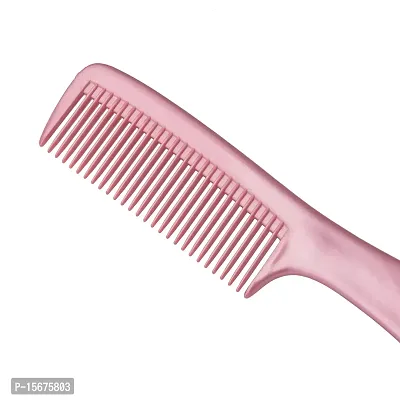 FYNX Grooming 1 Handle Comb And 1 Wide Teeth Shampoo Comb For All Purpose Hair Combs for Men and Women, Set of 2pcs Pack of -1 (Pink) (Color may vary, As per stock)-thumb3