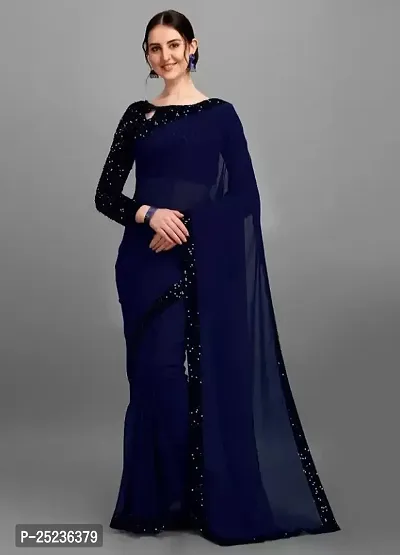 Share more than 141 black blouse with blue saree best