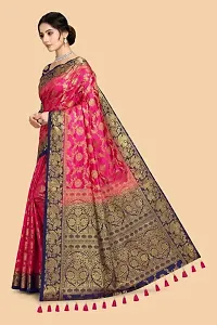Stylish Cotton Silk Jacquard Saree with Blouse piece-thumb2