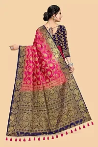 Stylish Cotton Silk Jacquard Saree with Blouse piece-thumb1