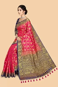 Stylish Cotton Silk Jacquard Saree with Blouse piece-thumb3