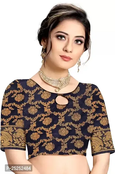 Stylish Cotton Silk Jacquard Saree with Blouse piece-thumb5