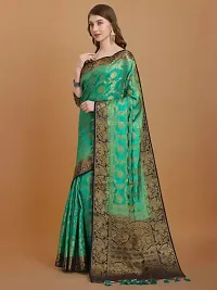 Stylish Cotton Silk Jacquard Saree with Blouse piece-thumb3