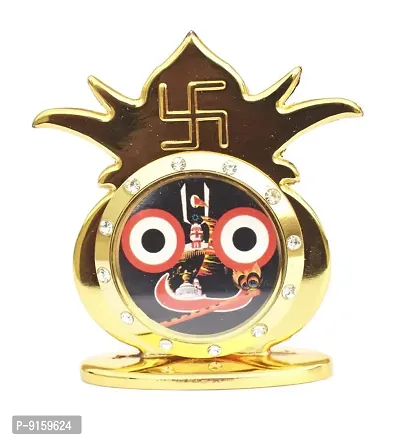 RealCraft; INSPIRING LIFES Golden Metallic Dashboard Idol of Lord Jagannath for Car / Office Desk / Study Table-thumb0