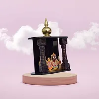 RealCraft; INSPIRING LIFES Lord Jagannath, Balabhadra, Subhadra Metal Statue Inside Temple for Car Dashboard 9x12x4.5-thumb3