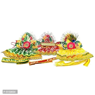 Real Craft Shree Jagannath,Balabhadra,Subhadra Wooden Idol Dress,Poshak,Vastra |Dity Dress, Idol Murti Dress
